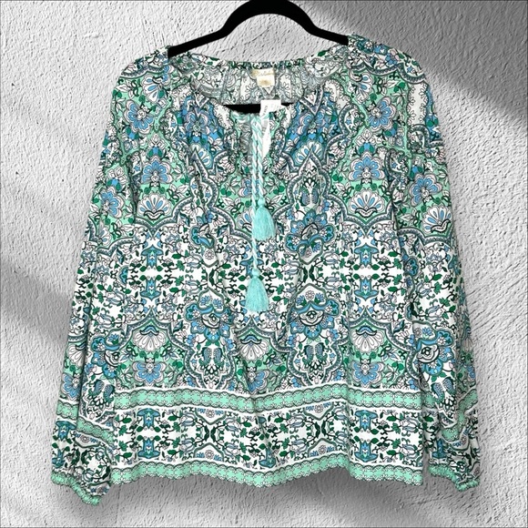 Shoshanna‎ Kellen Print Popover long sleeve Blouse Sz Small NWT $298 Cottagecore - Picture 1 of 13
